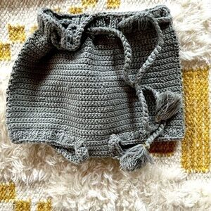 Baby girl grey knit bloomers
